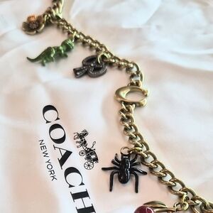 Coach BNWT Gold Swagger Chain With Charms CCD30 Purchase Includes Coach Dust Bag